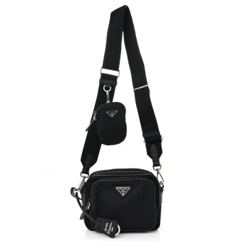 PRADA Re-Nylon Saffiano Mini Re-Edition 2005 Camera Bag Black