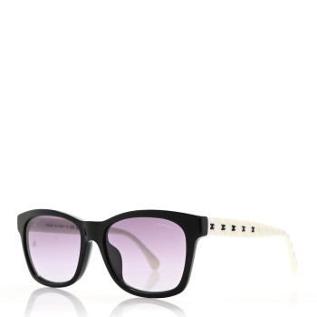 CHANEL Acetate Quilted CC Square Sunglasses 5484 White Black CHANEL Acetate Quilted CC Square Sunglasses 5484 White Black