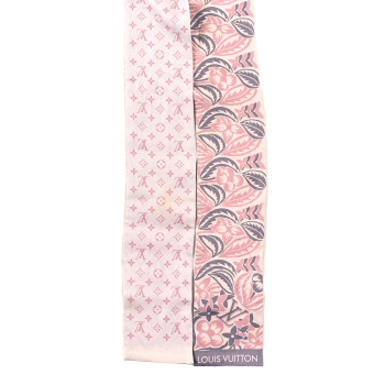LOUIS VUITTON Silk Monogram Monokinawa Bandeau Pink Grey