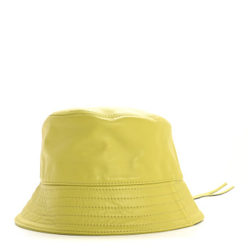 LOEWE Lambskin Bucket Hat 57 Lime Yellow