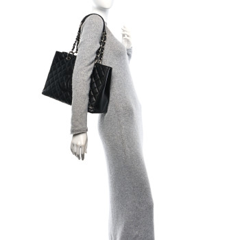 CHANEL Caviar Quilted Grand Shopping Tote GST Black
