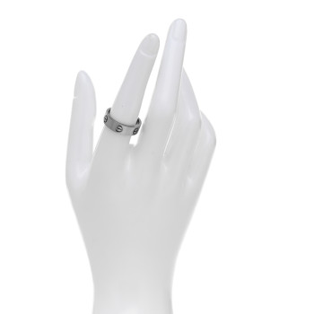 CARTIER 18K White Gold 5.5mm LOVE Ring 55 7.25