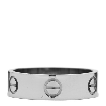 CARTIER 18K White Gold 5.5mm LOVE Ring 55 7.25