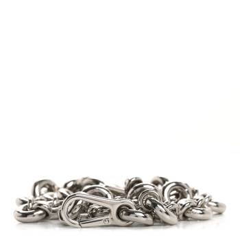 LOEWE Aluminum Stainless Steel Donut Chain Shoulder Strap Silver