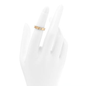 GUCCI 18K Yellow Gold Icon Stars Band Ring 48 4.5