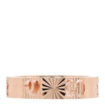 GUCCI 18K Rose Gold Icon Stars Band Ring 47 4