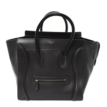 CELINE Soft Grained Calfskin Mini Luggage Brown