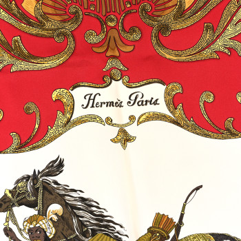 HERMES Silk Cheval Turc Scarf 90