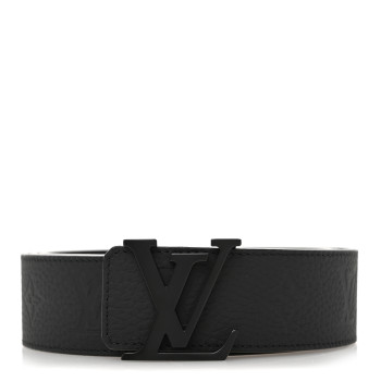 LOUIS VUITTON Taurillon Calfskin 40mm LV Initiales Reversible Belt 110 44 Black
