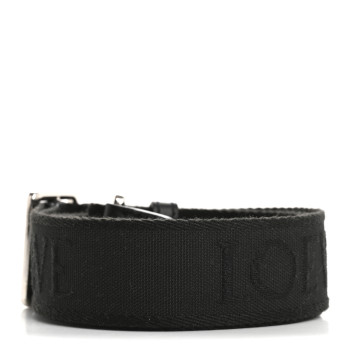 LOEWE Calfskin Jacquard Webbing Anagram Strap Black