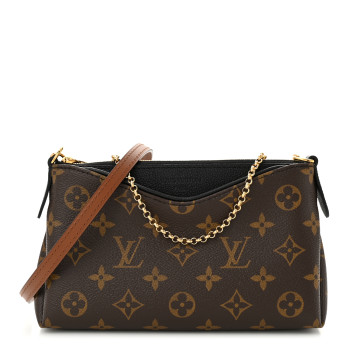 LOUIS VUITTON Monogram Pallas Clutch Black