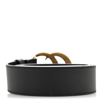 GUCCI Calfskin Double G 40mm Belt 115 46 Black
