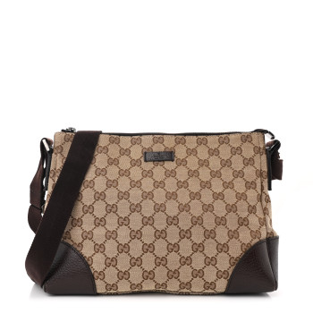 GUCCI Monogram Joy Messenger Bag Dark Brown