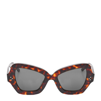 CELINE Acetate Butterfly Sunglasses CL40067I Red Havana Smoke