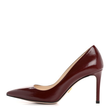 PRADA Saffiano Vernice Pumps 36.5 Rosso