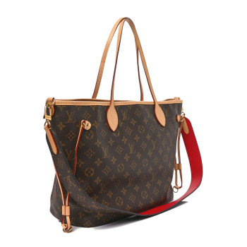 LOUIS VUITTON Monogram Inside Out Neverfull Bandouliere MM Rouge Sari