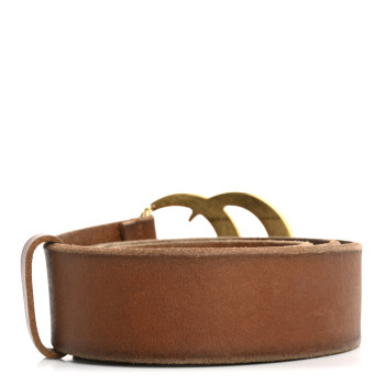 GUCCI Faded Calfskin Double G 40mm Belt 85 34 Cuir