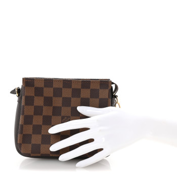 LOUIS VUITTON Damier Ebene Trousse Make Up Bag Pochette