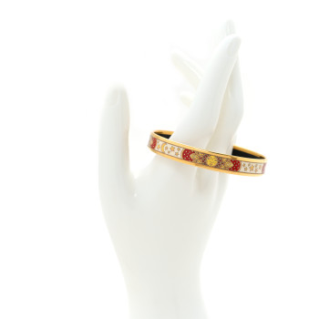 HERMES Enamel Printed Narrow Sun Moon Stars Bracelet 70