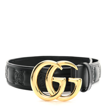 GUCCI Calfskin GG Matelasse 40mm Belt 70 28 Black