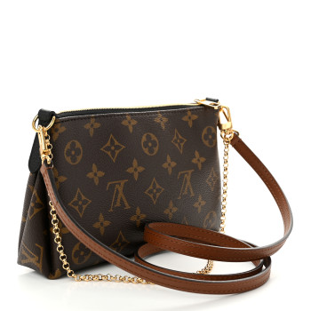 LOUIS VUITTON Monogram Pallas Clutch Black