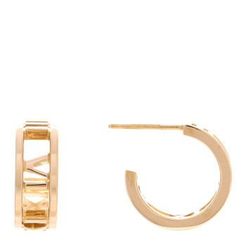 TIFFANY 18K Rose Gold Mini Atlas Hoop Earrings