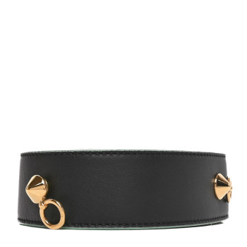 FENDI Vitello Dolce Tri-Color Buttoned Strap You Black Peonia Cuoio