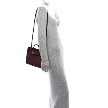 BOTTEGA VENETA Nappa Intrecciato Small Andiamo Shoulder Bag Barolo