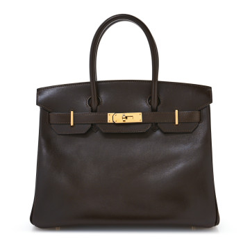 HERMES Box Birkin 30 Chocolate