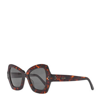 CELINE Acetate Butterfly Sunglasses CL40067I Red Havana Smoke