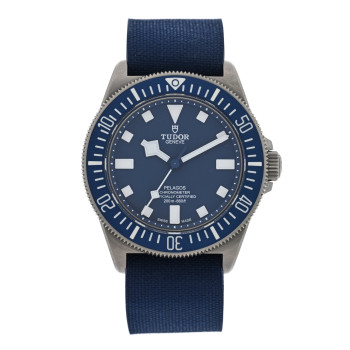 TUDOR Titanium Fabric 42mm Pelagos Automatic Watch Blue 25707B
