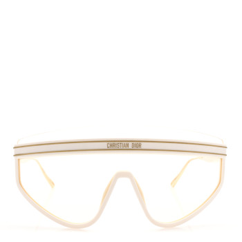 CHRISTIAN DIOR Acetate Mask DiorClub M2U Sunglasses Translucent Ivory