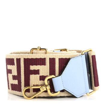 FENDI Ribbon Vitello King FF 1974 Adjustable Strap You Red Blue