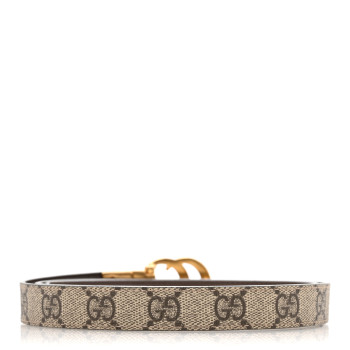GUCCI Plutone Calfskin Double G Reversible 20mm Belt 90 36 Porcelain Rose Black