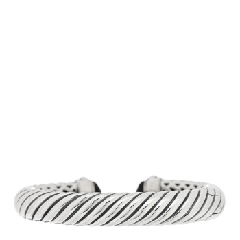 DAVID YURMAN Sterling Silver Black Onyx 10mm Sculpted Cable Bracelet
