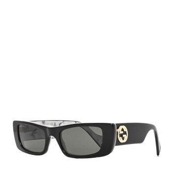GUCCI Acetate Rectangular Sunglasses GG0516S Black