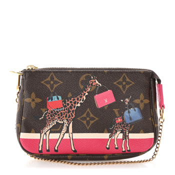 LOUIS VUITTON Monogram 2017 Christmas Animation Mini Pochette Accessories