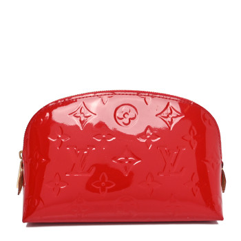 LOUIS VUITTON Vernis Cosmetic Pouch Cherry