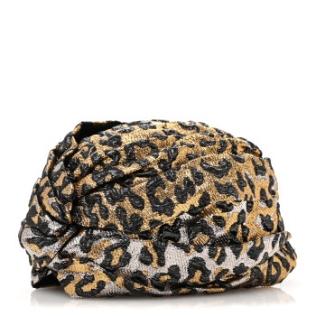 GUCCI Metallic Leonte Turban Black Gold