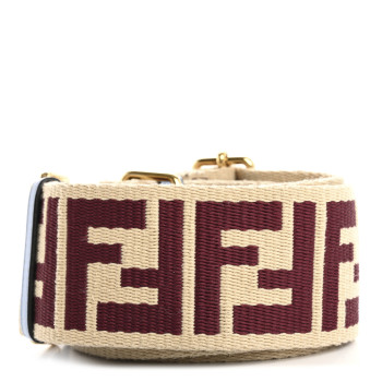 FENDI Ribbon Vitello King FF 1974 Adjustable Strap You Red Blue