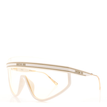 CHRISTIAN DIOR Acetate Mask DiorClub M2U Sunglasses Translucent Ivory