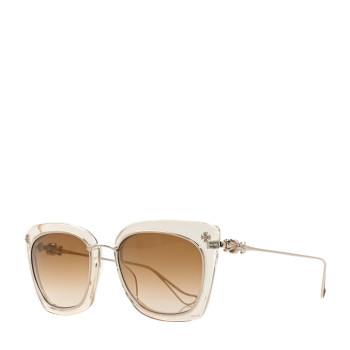 CHROME HEARTS Metal Transparent Acetate Betty Lou II Sunglasses Clear Gold