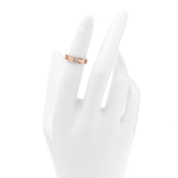 GUCCI 18K Rose Gold Icon Stars Band Ring 47 4