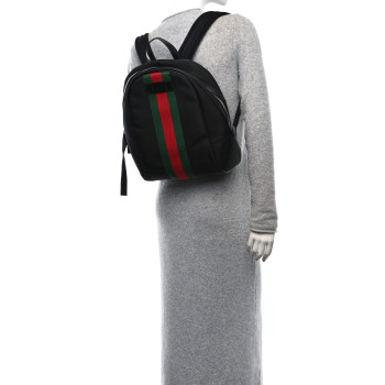 GUCCI Techno Canvas Web Backpack Black
