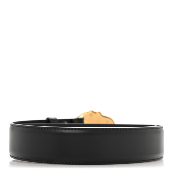 VERSACE Calfskin 4cm Palazzo Medusa Belt 90 36 Black