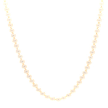 TIFFANY Sterling Silver Freshwater Cultured Pearl 5.5-6mm Ziegfeld Necklace