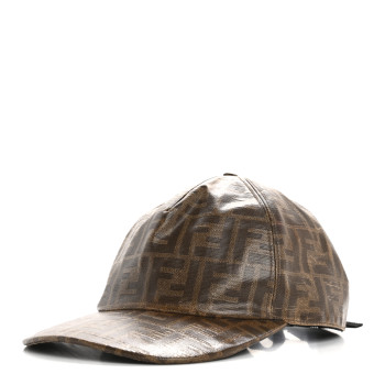 FENDI Glazed Fabric FF Baseball Hat Tobacco