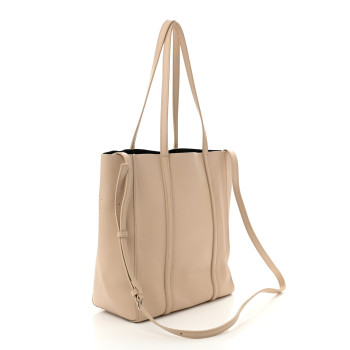 BALENCIAGA Calfskin XS Everyday Tote Light Beige Black