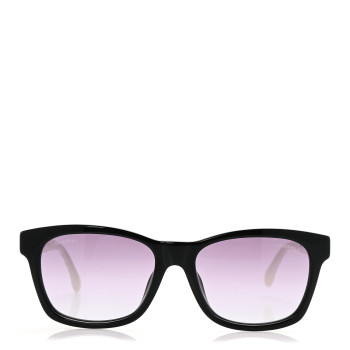 CHANEL Acetate Quilted CC Square Sunglasses 5484 White Black CHANEL Acetate Quilted CC Square Sunglasses 5484 White Black