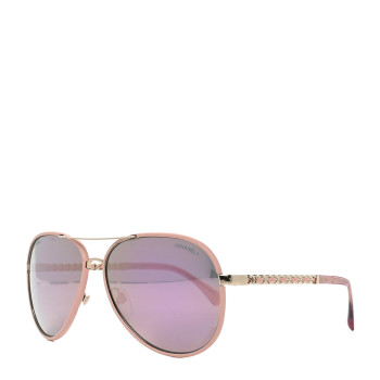 CHANEL Pilot Winter Sunglasses 4219-Q Light Pink